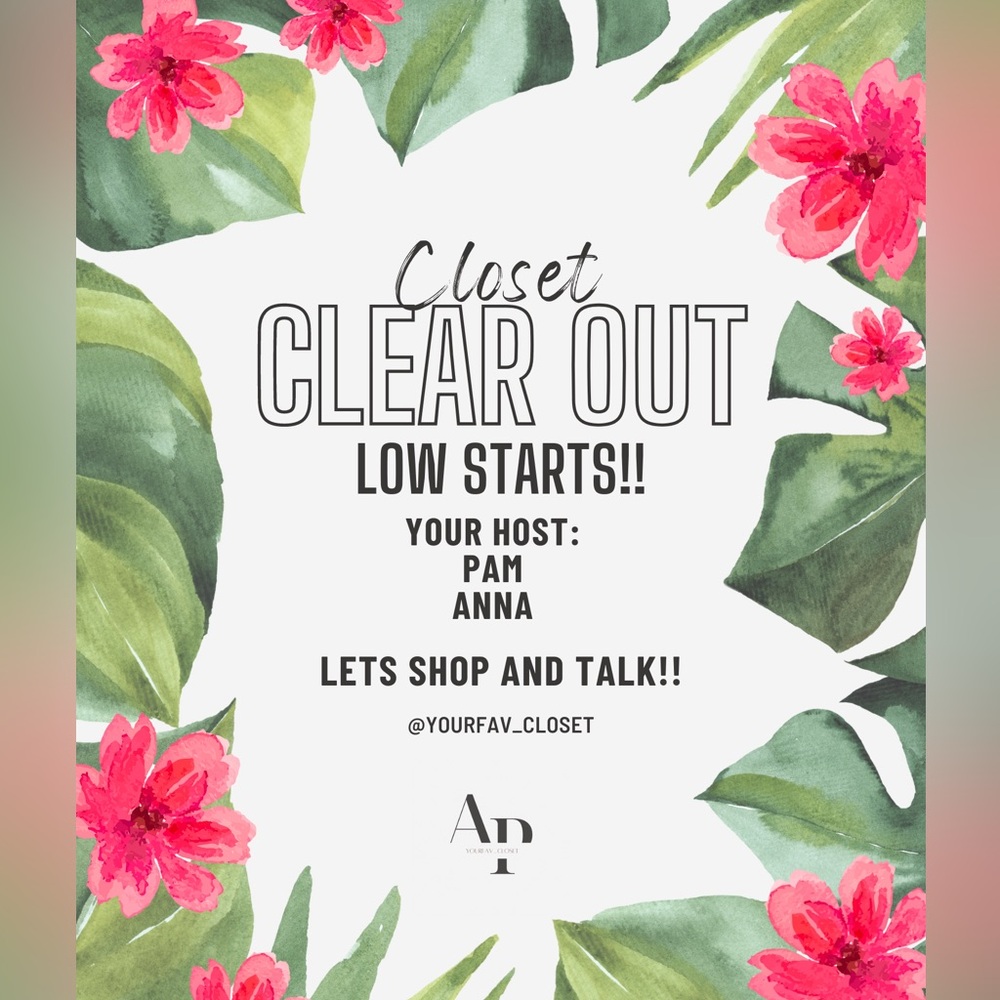 Closet Clear out!!! Low starts!!